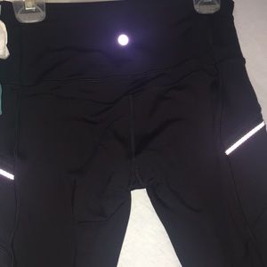 Lululemon thermal lined leggings with side zipper